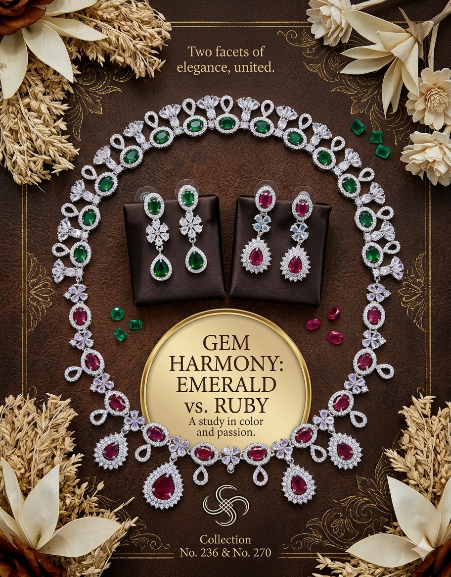 The Scarlet Bloom Necklace Set